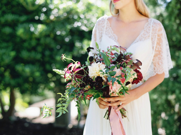 Bride with Autumn Bouquet