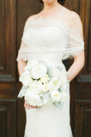 Bride with Peony Bouquet