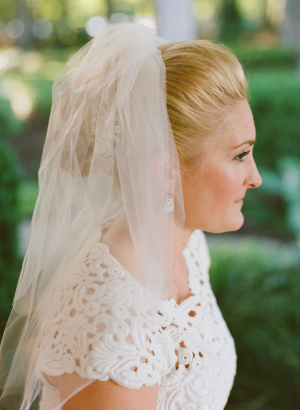 Bride with Shoulder Length Veil