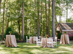 Cocktail Tables Backyard Wedding