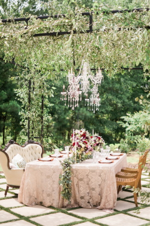Elegant Champagne and Garnet Wedding