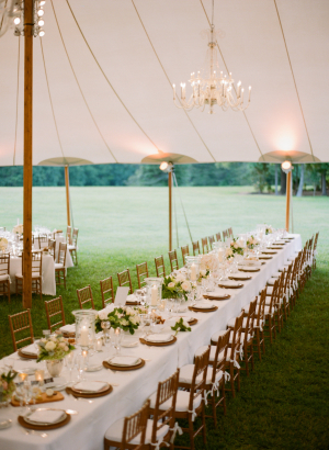 Green and Ivory Tent Reception