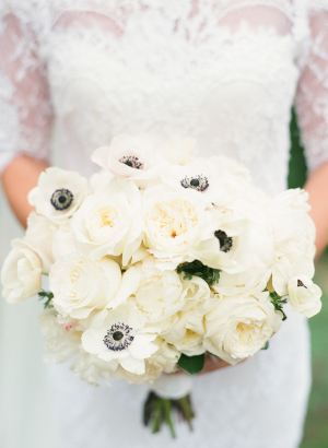Ivory Anemone and Peony Bouquet
