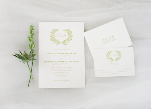 Sage Green Ink Wedding Invitations
