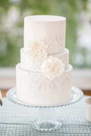 Wedding Cake with Pale Gray Icing