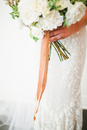 Bouquet with Apricot Ribbon