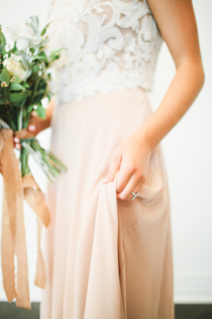 Bride in Mauve Skirt