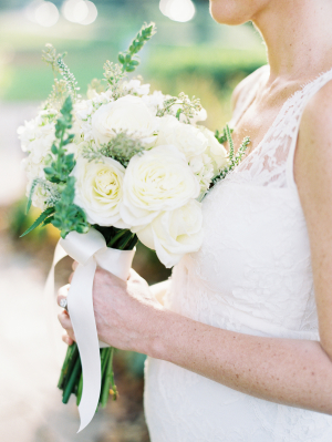 Bride in White Bouquet