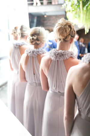 Bridesmaids in Halter Dresses