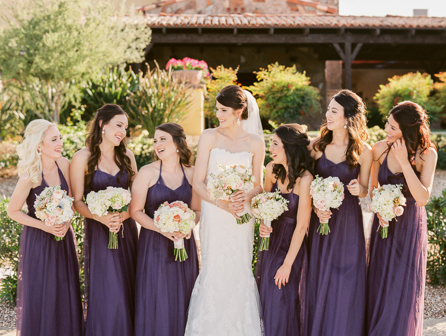 Elegant Purple + Gold Arizona Wedding