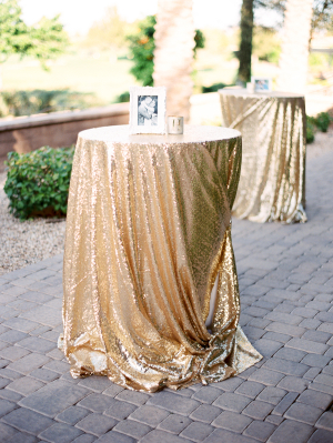 Gold Sequin Wedding Linen