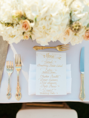 Ivory and Gold Outdoor Wedding