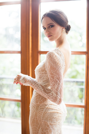 Long Sleeve Lace Gown