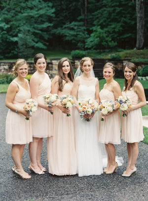 Pale Pink Bridesmaids Dresses
