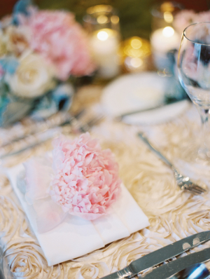 Peony at Place Setting