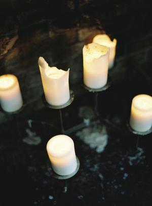 Pillar Candles at Wedding