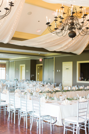 Silver and Ivory Wedding Reception