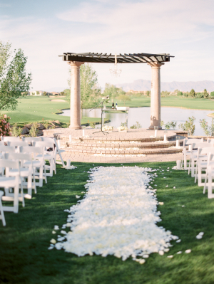 Wedding Ceremony with Rose Petal Aisle