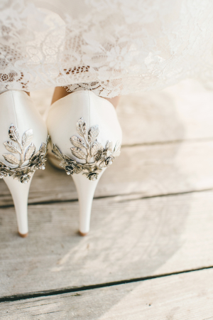 Wedding Shoes with Crystal Backs