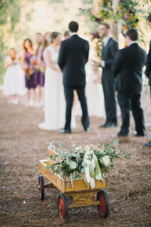 Wedding Wagon with Greenery