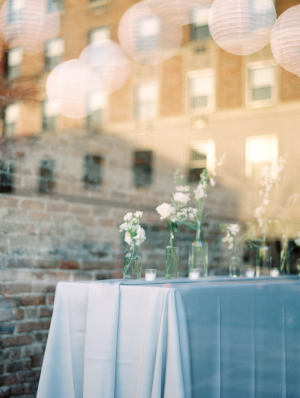 White and Gray Modern Wedding Reception