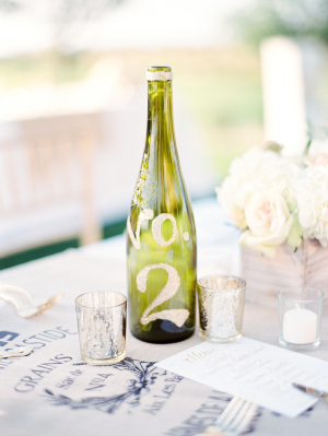 Wine Bottle Table Number