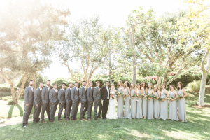 Bridal Party in Blue and Gray