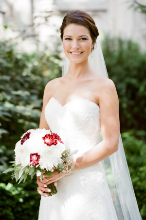 Bride in Maggie Sottero