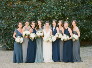 Bridesmaids in Shades of Blue