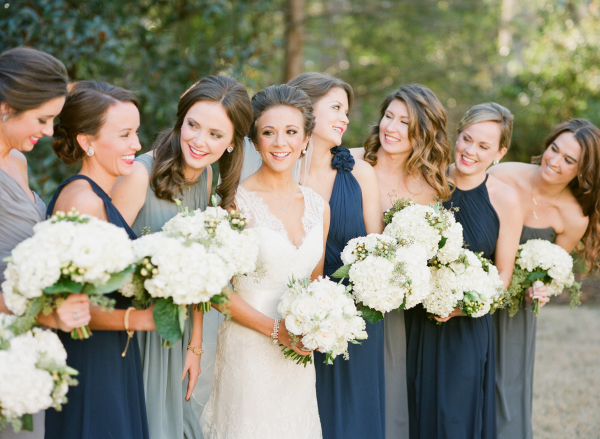 Bridesmaids in Slate Blue