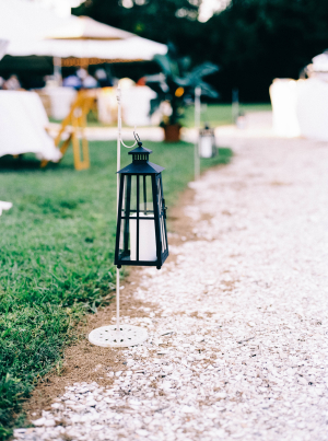 Lanterns along Walk to Wedding