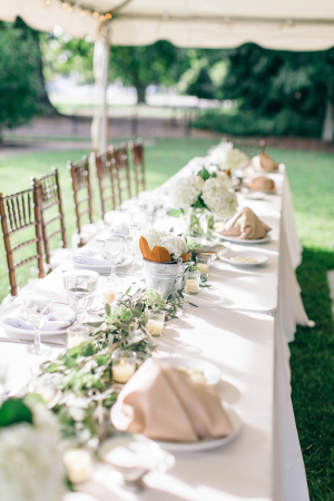 Reception Table with Greenery