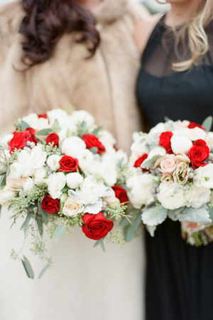 Red and White Bouquets