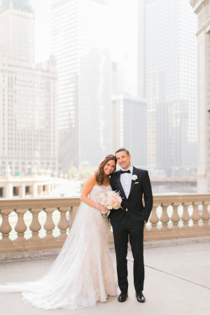 Wedding Portrait at the Wrigley Building