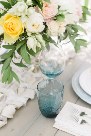Blue Wedding Glassware