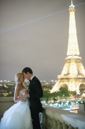 Bride and Groom and Eiffel Tower