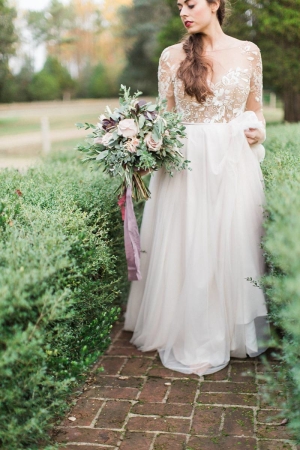 Bride in Vintage Inspired Gown