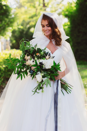 Bride with Greenery Bouquet