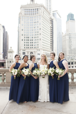Bridesmaids in Navy Blue
