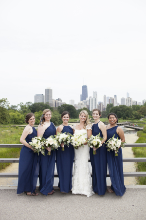 Bridesmaids in Royal Blue
