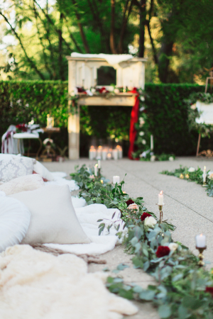 Ceremony Aisle with Greenery