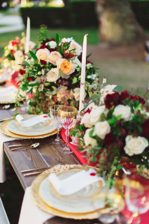 Gold Red and White Wedding