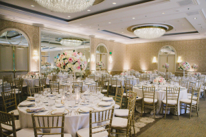 Gold and Pink Hotel Wedding