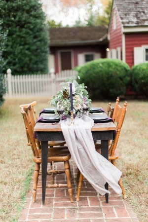 Rustic Outdoor Fall Wedding Table