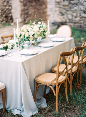 Soft Green and Blue Wedding Table