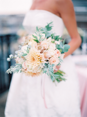 Apricot and Green Bouquet