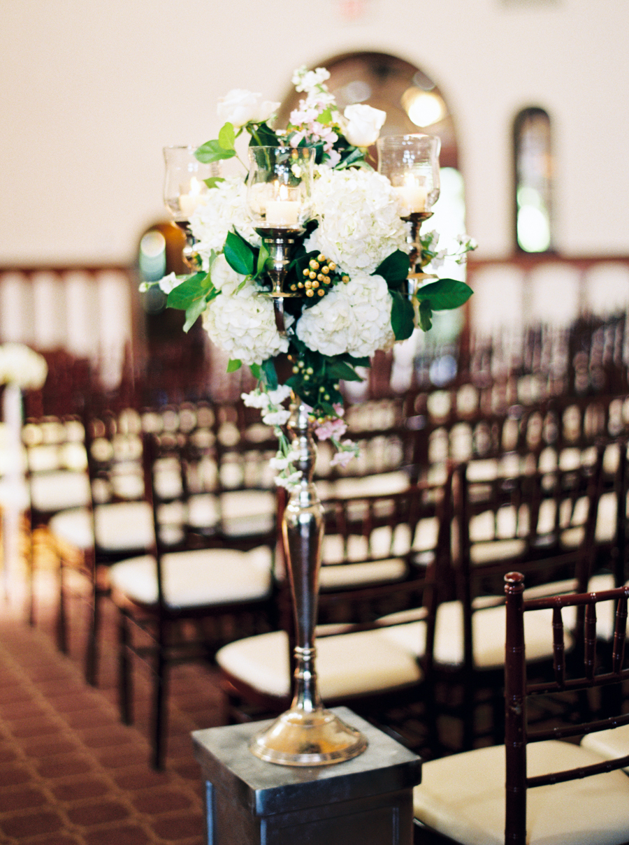 Ceremony Flowers in White and Green
