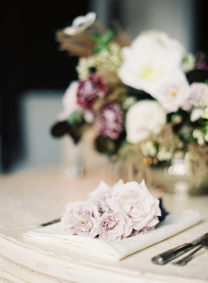 Flowers at Wedding Place Setting