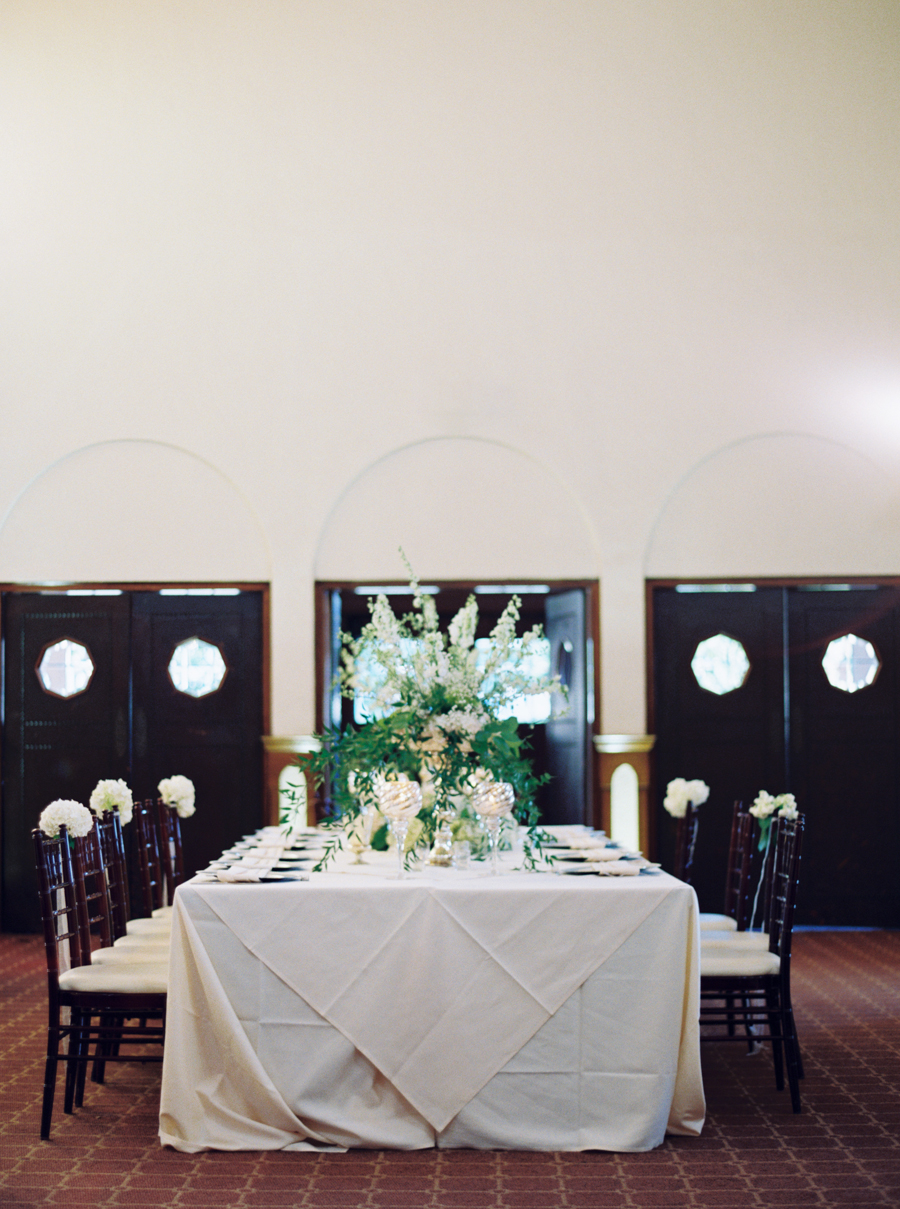 Green and Ivory Wedding Reception