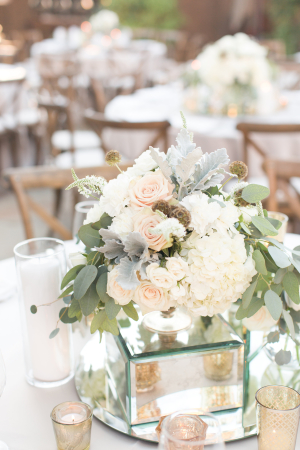 Pale Peach and Ivory Centerpiece